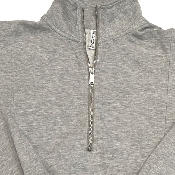 💎4 for $25💎 Women's H&M Grey Mock Neck Zip Sweatshirt Size S - Picture 4 of 4